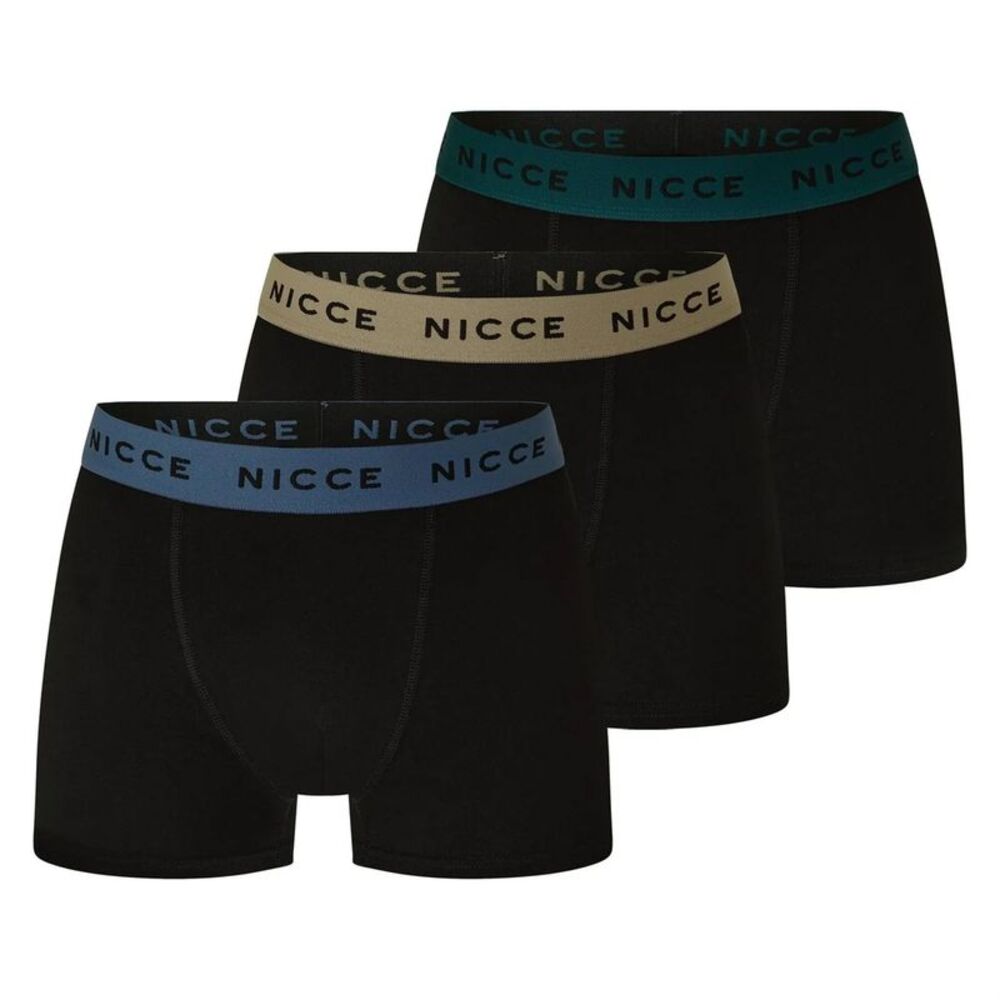 Nicce Mens Maddocks Boxer Shorts (Pack of 3) / Black